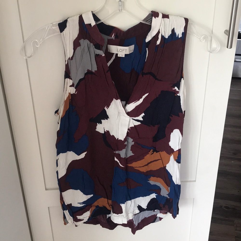 Loft business casual sleeveless blouse